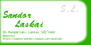 sandor laskai business card